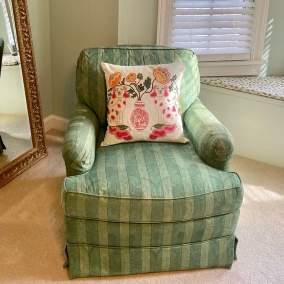 2 Staffordshire Dogs Pillow Covers in Pink or Blue Chinoiserie - Grandmillennial - Picture 12 of 16